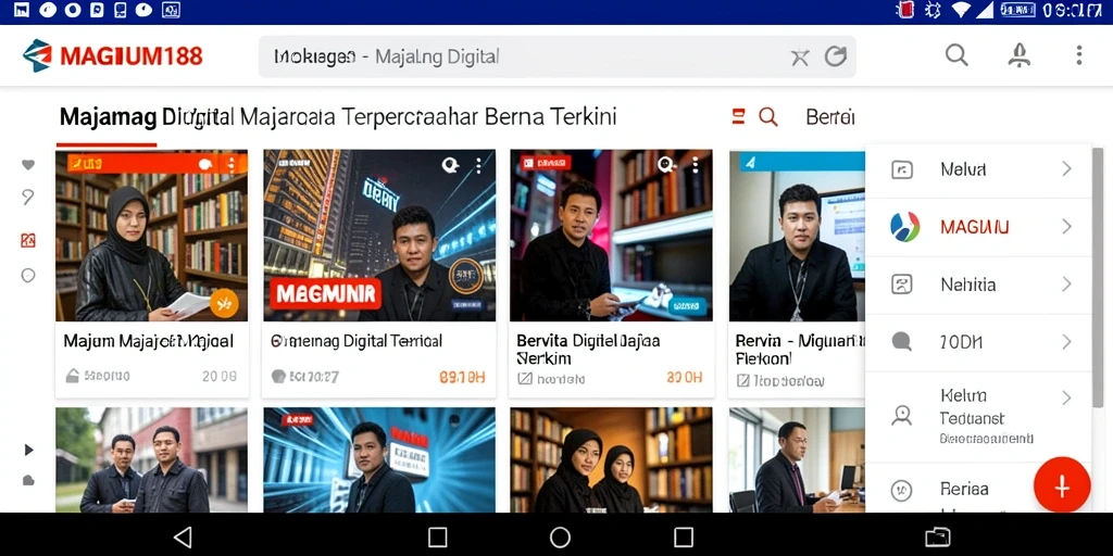 Tampilan antarmuka MAGNUM188 yang menarik dan mudah dipahami.