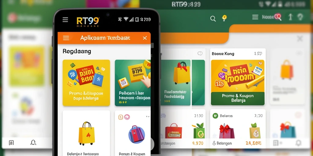 Antarmuka user-friendly dari RT99 yang menampilkan berbagai kupon dan promo.