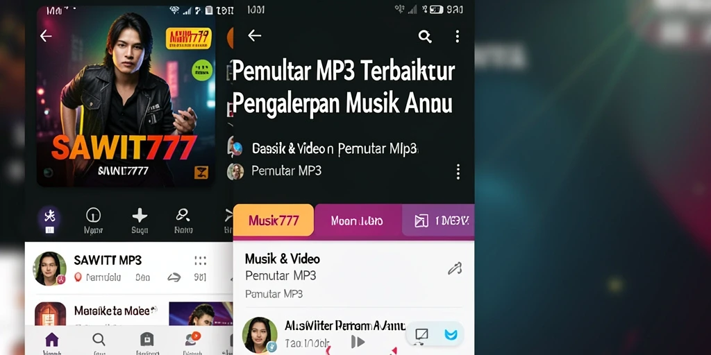 Tampilan antarmuka SAWIT777 yang ramah pengguna untuk Pemutar MP3.