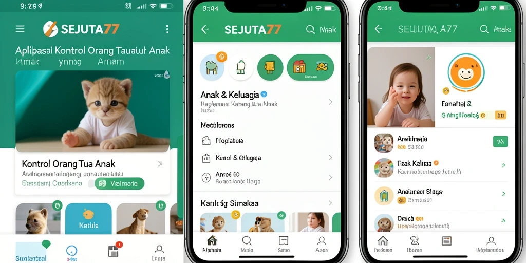 Tampilan antarmuka SEJUTA77 yang user-friendly untuk kontrol orang tua.