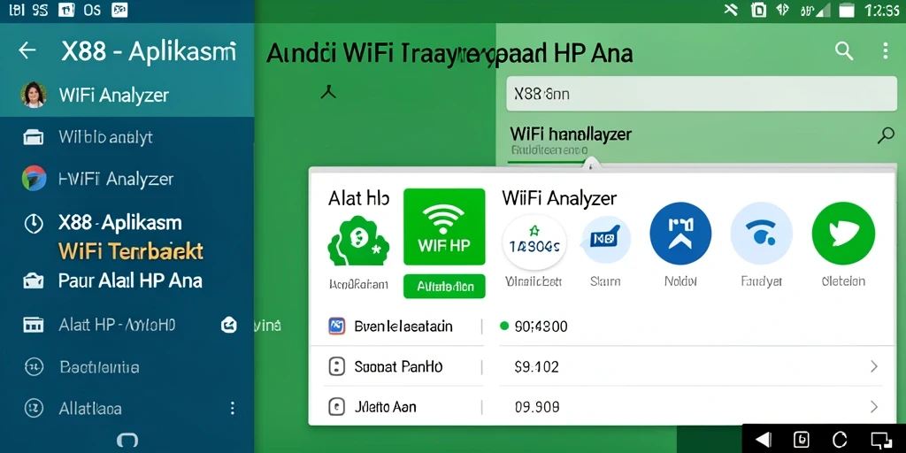 Tampilan antarmuka X88 yang intuitif dan informatif untuk WiFi Analyzer.